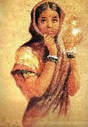 The Milkmaid, Raja Ravi Varma